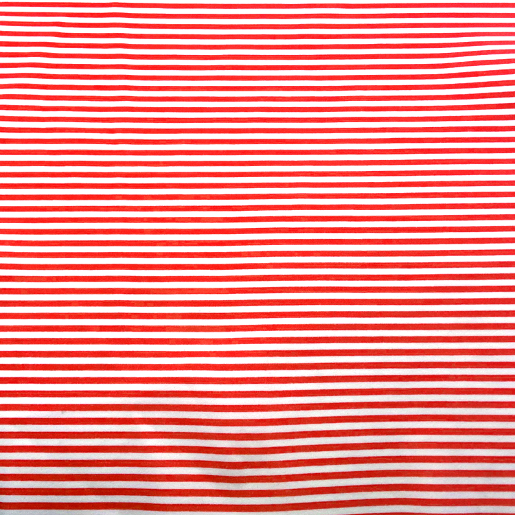 RED AND WHITE STRIPED JERSEY FABRIC